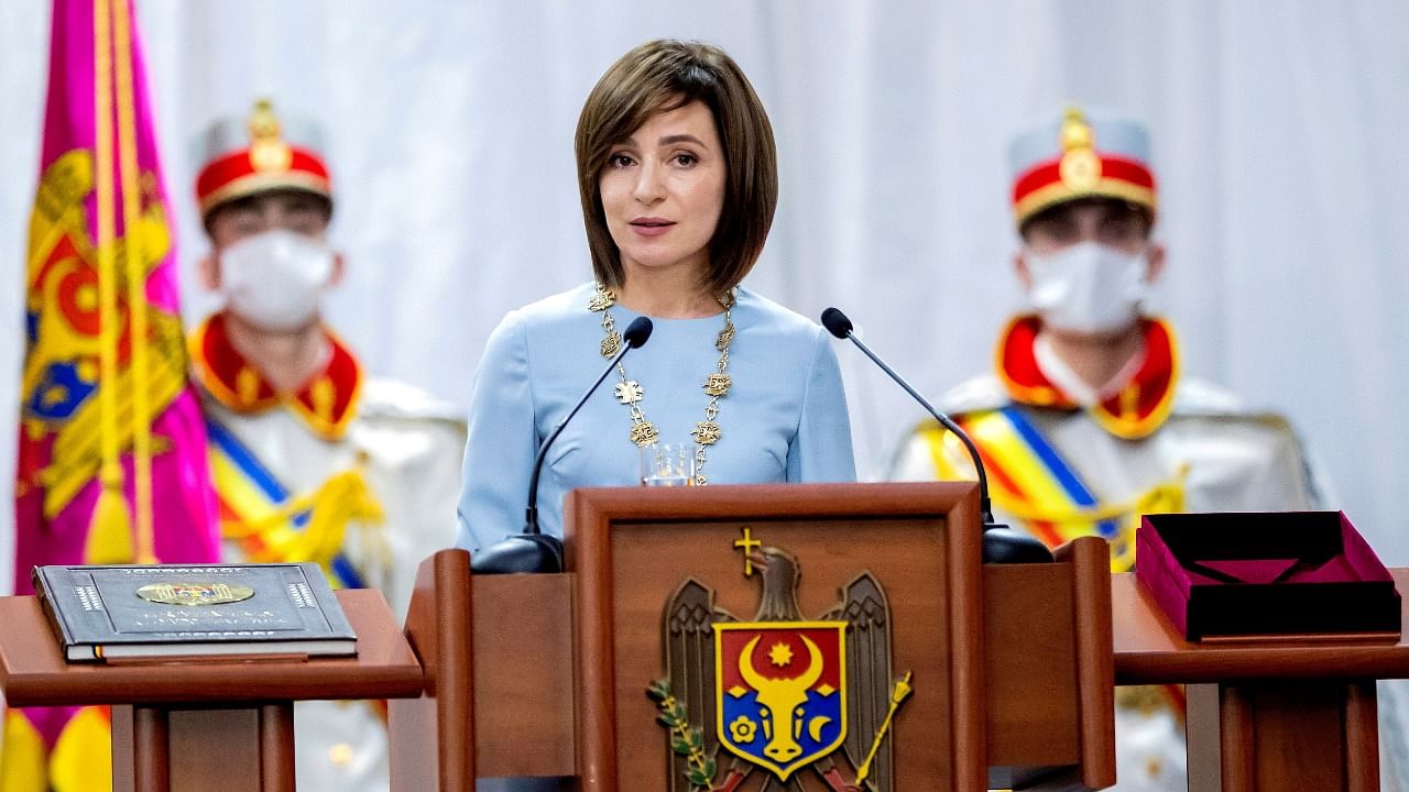 Moldovan President Maia Sandu. Credit: Reuters File Photo