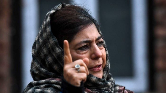 Peoples Democratic Party (PDP) leader and former Jammu and Kashmir CM Mehbooba Mufti. Credit: AFP File Photo