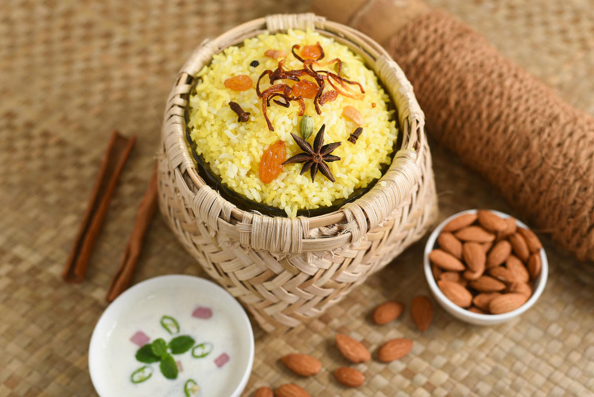 Awadhi Chicken Biryani cooked with traditional spices