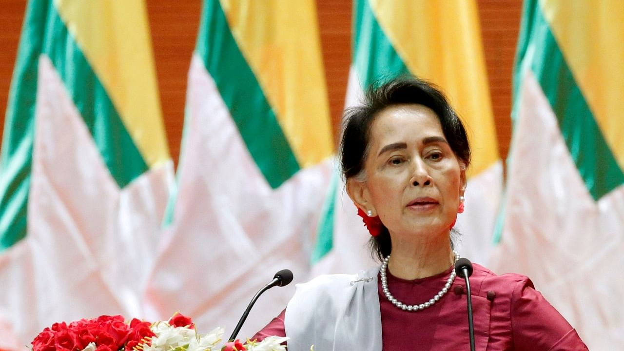 Myanmar's deposed leader Aung San Suu Kyi. Credit: Reuters File Photo