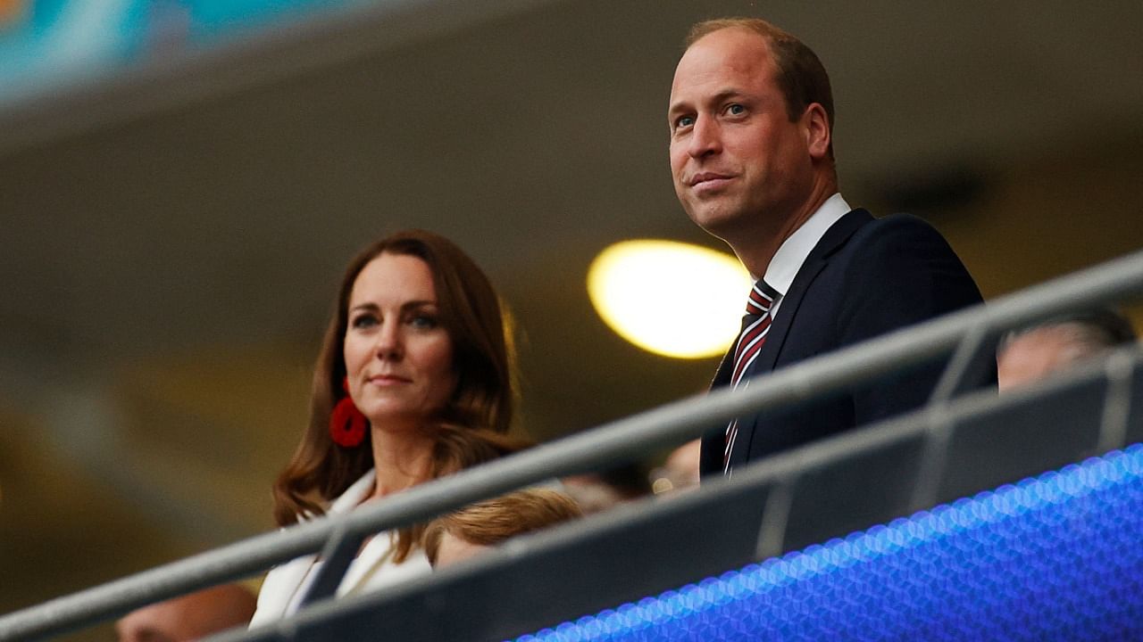 Prince William and Catherine, Duchess of Cambridge at the UEFA Euro 2020 final football match between Italy and England. Credit: AFP Photo