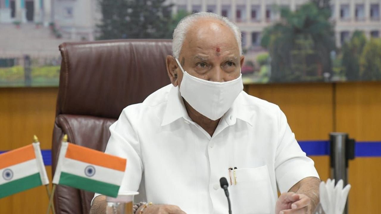 Chief Minister B S Yediyurappa directed officials to sort out the issue with farmers amicably. Credit: DH Photo
