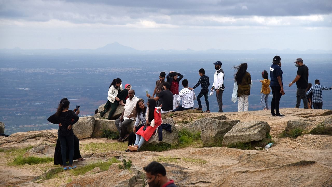 Nandi Hills is located about 60 kilometres away from Bengaluru. Credit: DH Photo/S K Dinesh