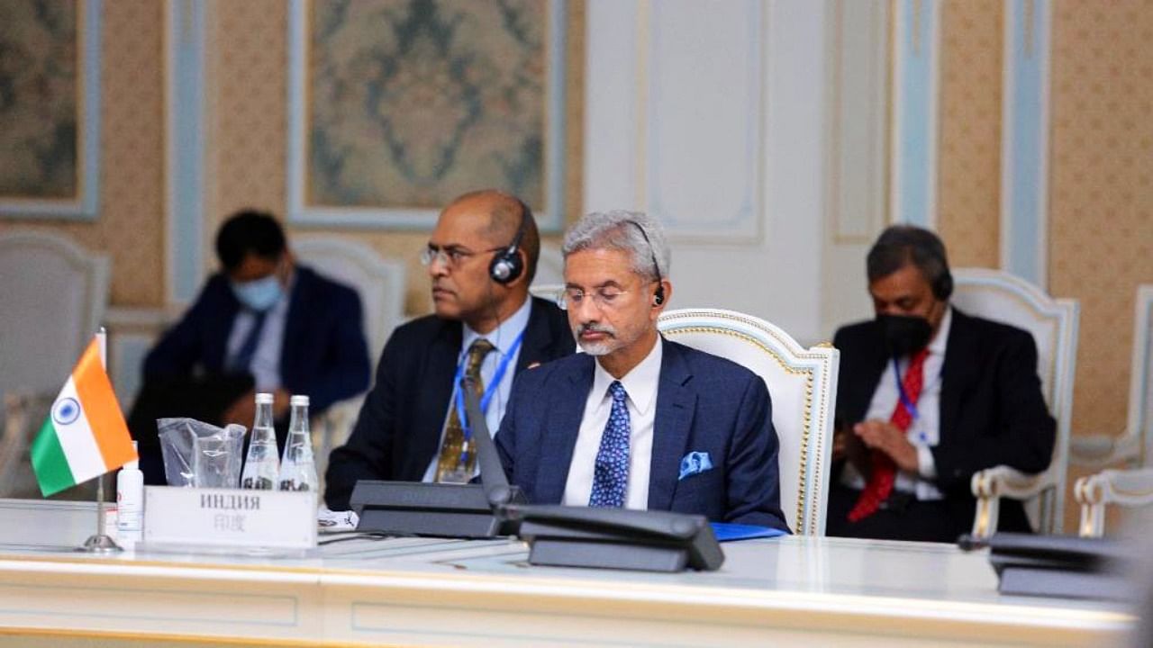Jaishankar described the situation in Afghanistan as well as public health and economic recovery as pressing issues. Credit: Twitter/@DrSJaishankar