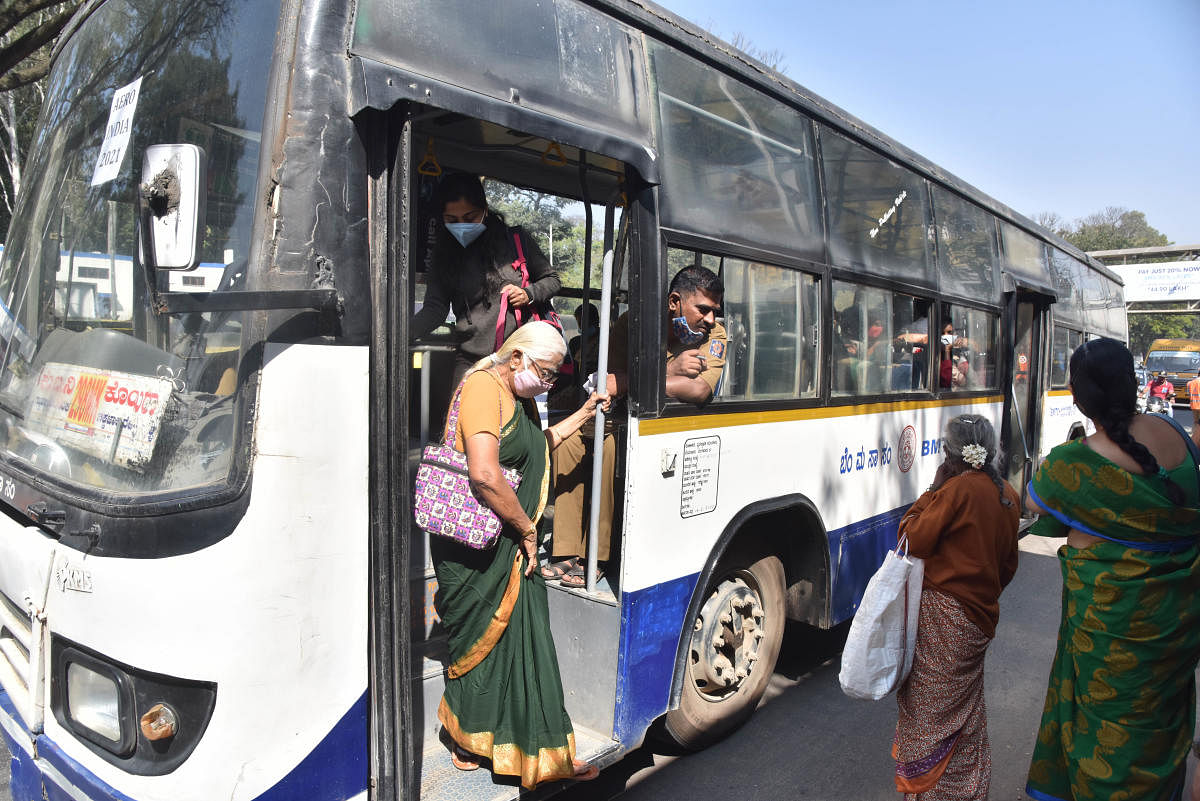 Bus drivers and conductors are the BMTC's public face as they interact with passengers on a daily basis. Credit: DH File Photo