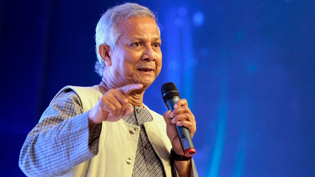 Bangladeshi Nobel Laureate Muhammad Yunus. Credit: AP/PTI Photo