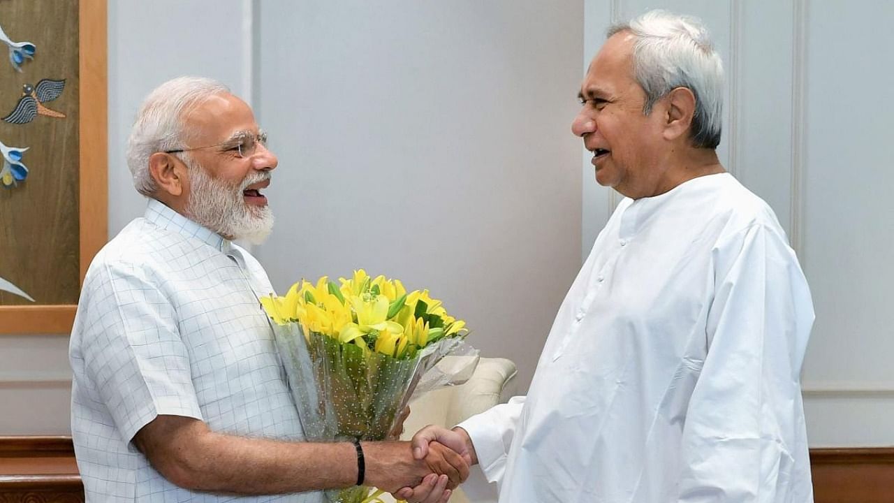 Prime Minister Narendra Modi and Chief Minister Naveen Patnaik. Credit: PTI Photo