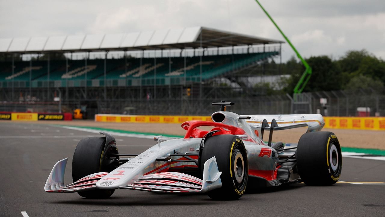 The new 2022 F1 car. Credit: Reuters Photo