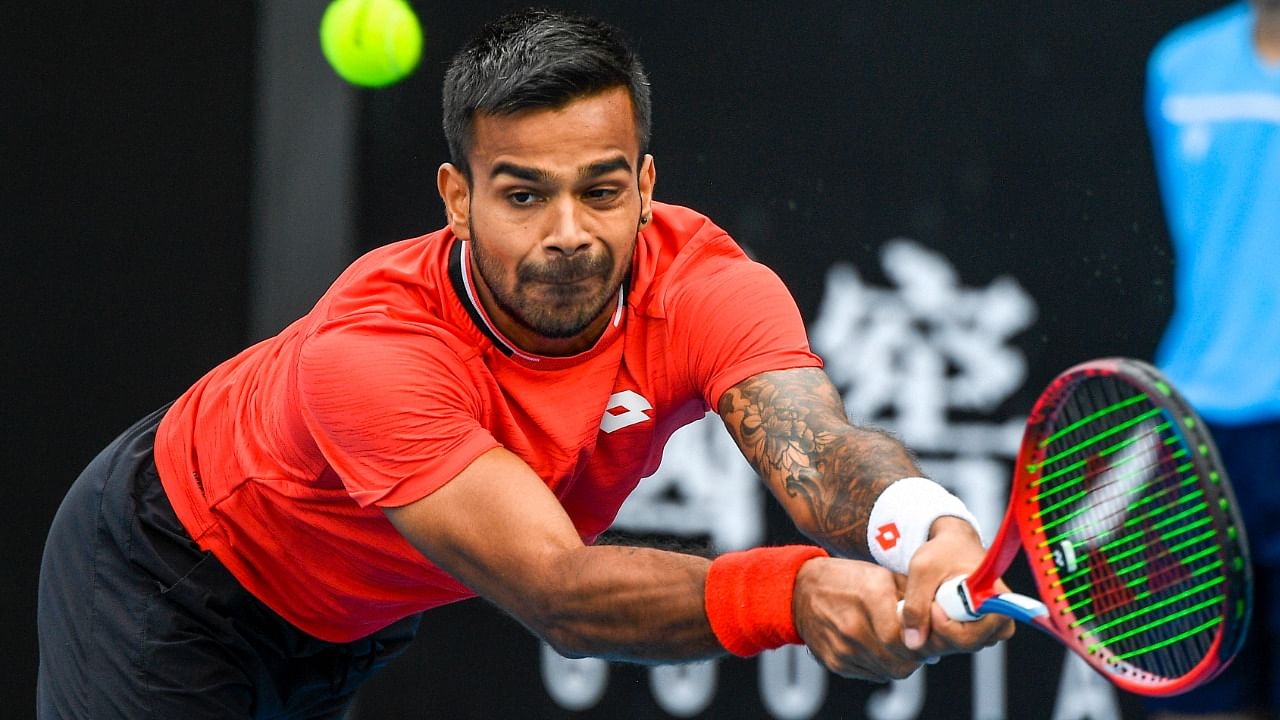 Indian tennis player Sumit Nagal. Credit: AP File Photo