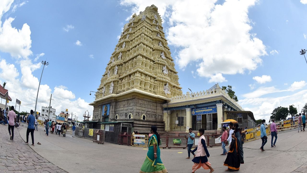 The Chamundeshwari temple. Credit: DH photo