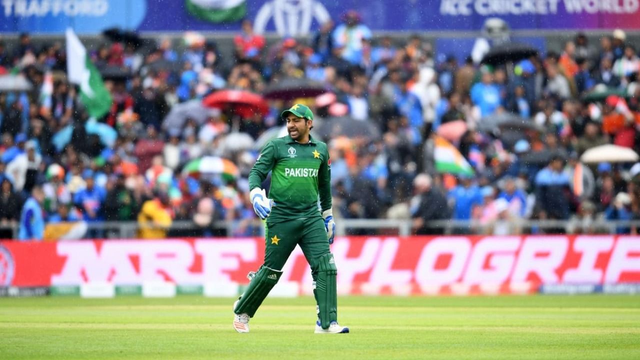 Former Pakistan Sarfaraz Ahmed at 2019 World Cup. Credit: AFP Photo 