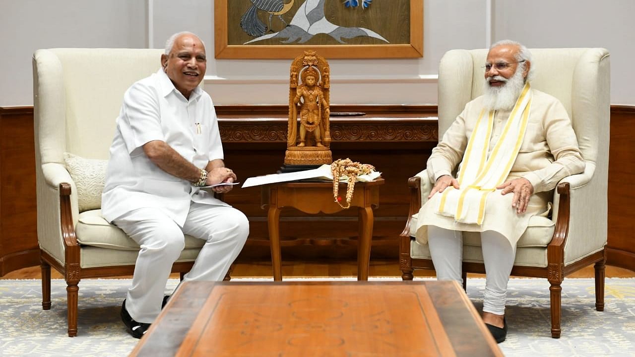 Karnataka Chief Minister B S Yediyurappa and Prime Minister Narendra Modi. Credit: CMO