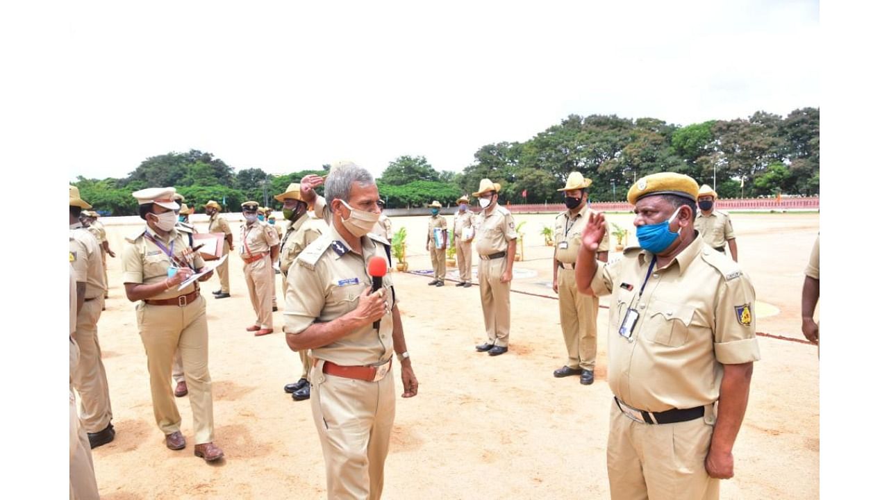 On Friday, the KSRP awarded them certificates of appreciation at a service parade held in Koramangala. Credit: DH Photo
