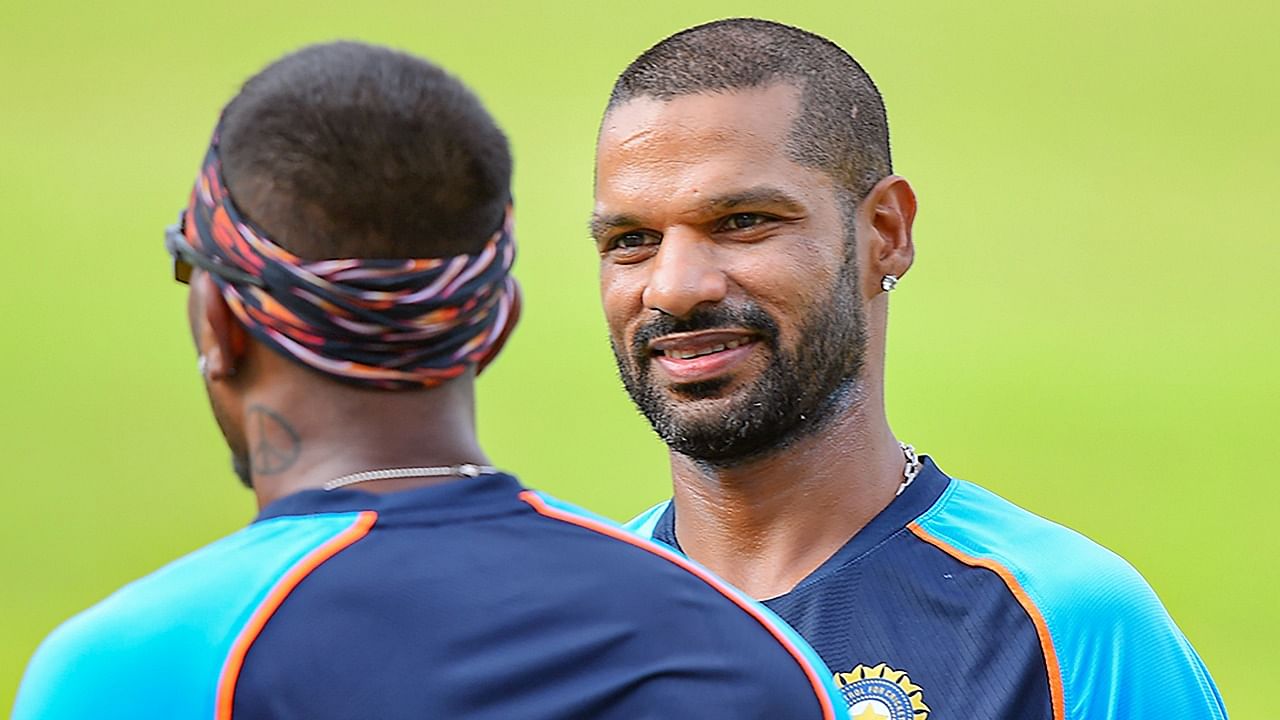Shikhar Dhawan and others at a practice session ahead of the ODI series against Sri Lanka in Colombo. Credit: PTI Photo