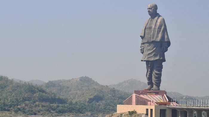 A view of the Statue of Unity, in Kevadiya colony in Narmada district. Credit: PTI File Photo