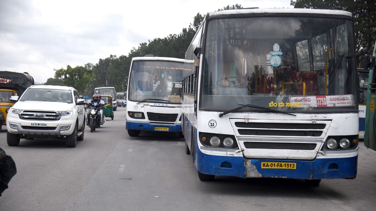 The incident started when Channappa tried to take a right turn towards Vijayanagar. Credit: DH Photo/S K Dinesh