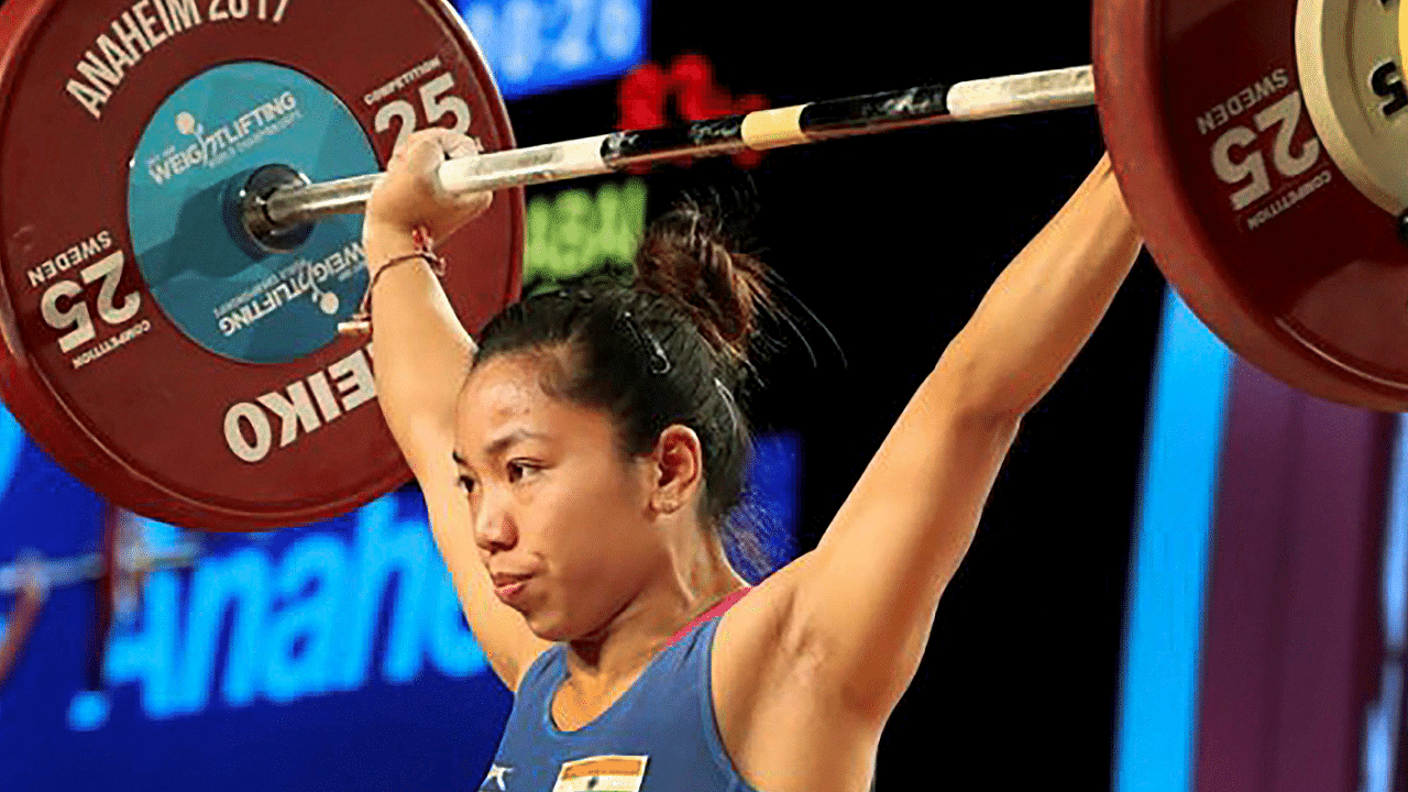 Star Indian weightlifter Mirabai Chanu. Credit: PTI Photo