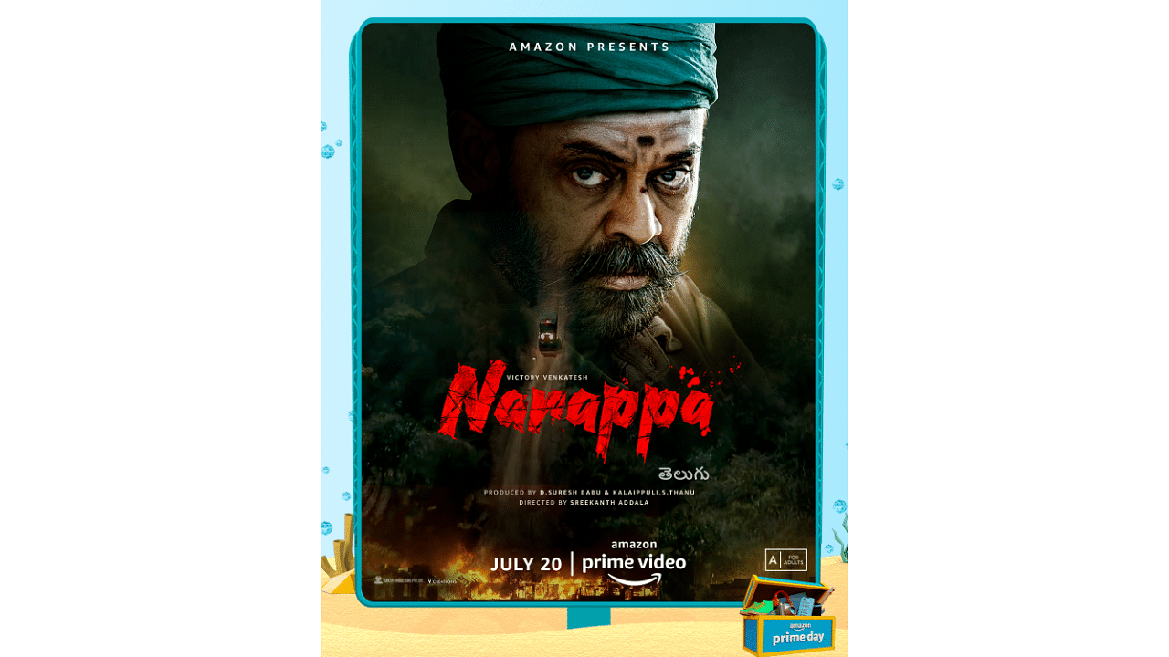 Venkatesh in the official poster of 'Narappa'. Credit: Amazon Prime Video