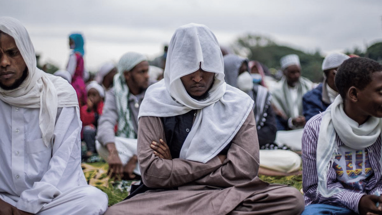 Muslim worshippers wait prior to the Eid al-Adha prayers on the first day of the feast celebrated by Muslims worldwide, at the Millennium Square in Hawassa, Ethiopia. Credit: AFP Photo