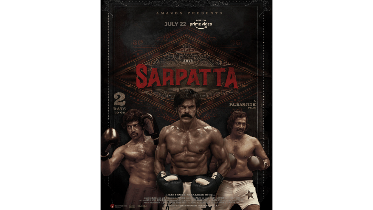 Poster of his latest film "Sarpatta Parambarai". Credit: Twitter/@beemji