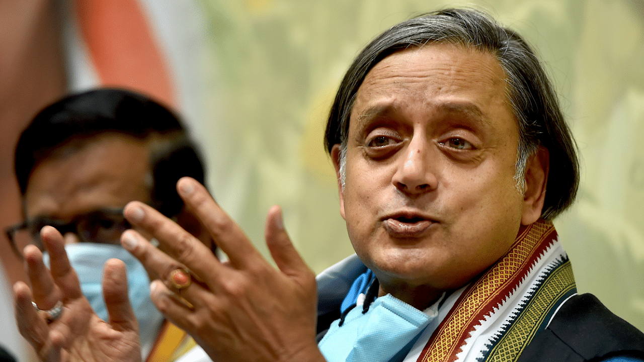Parliamentary Standing Committee on Information Technology Chairman Shashi Tharoor. Credit: PTI Photo 