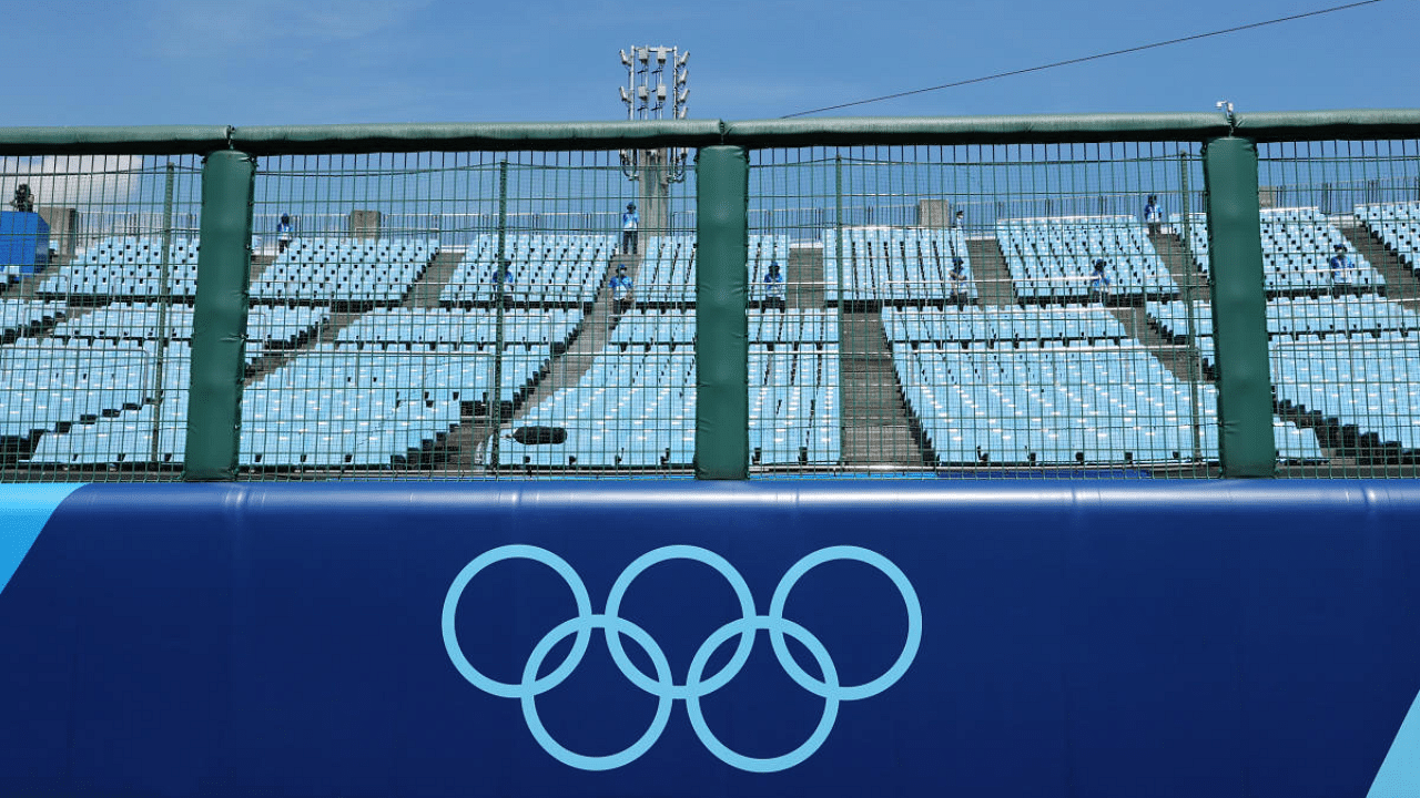 Empty stands in the Tokyo Olympics. Credit: Reuters Photo