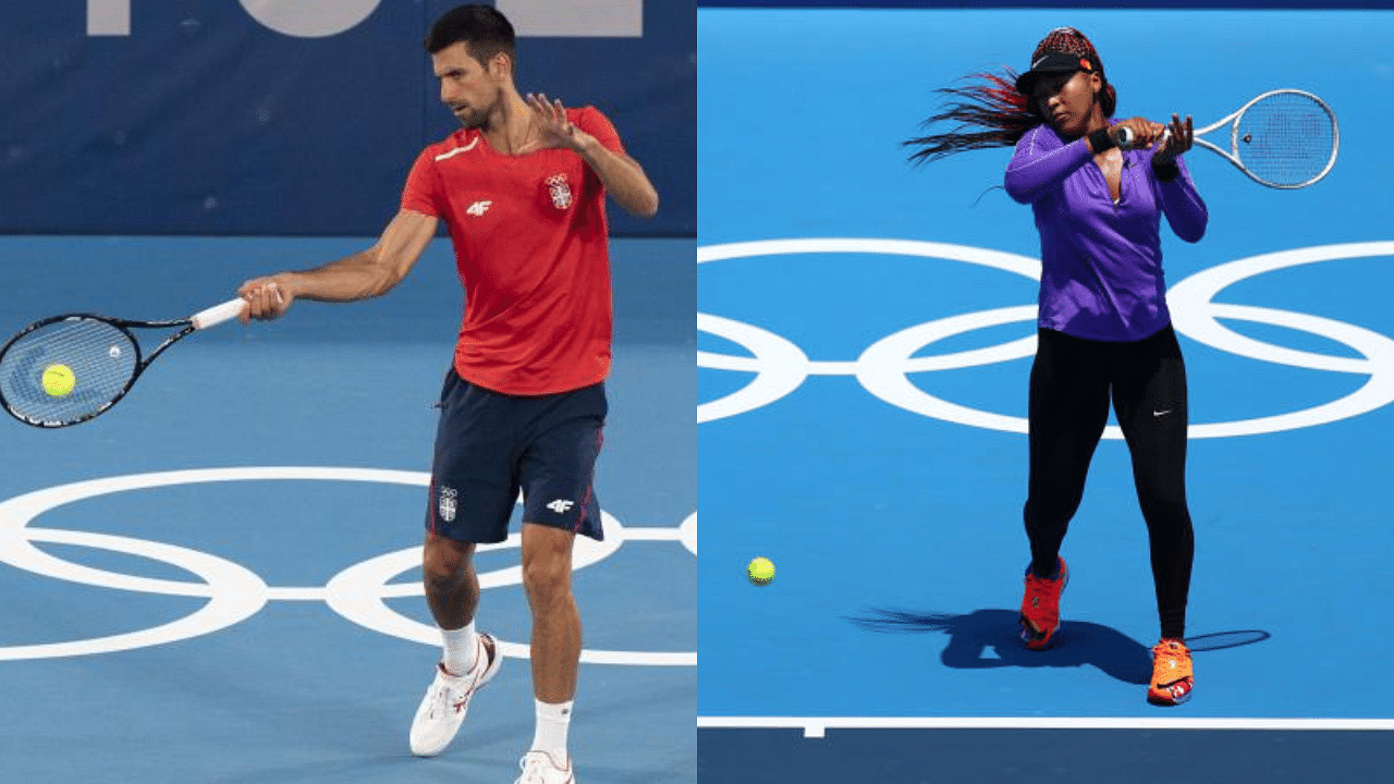 Novak Djokovic and Naomi Osaka. Credit: AP/Reuters Photo
