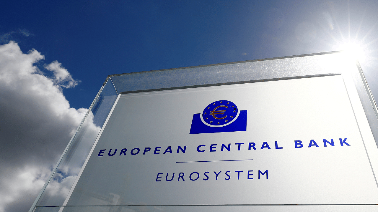 The logo of the European Central Bank (ECB) is pictured outside its headquarters in Frankfurt, Germany. Credit: Reuters Photo