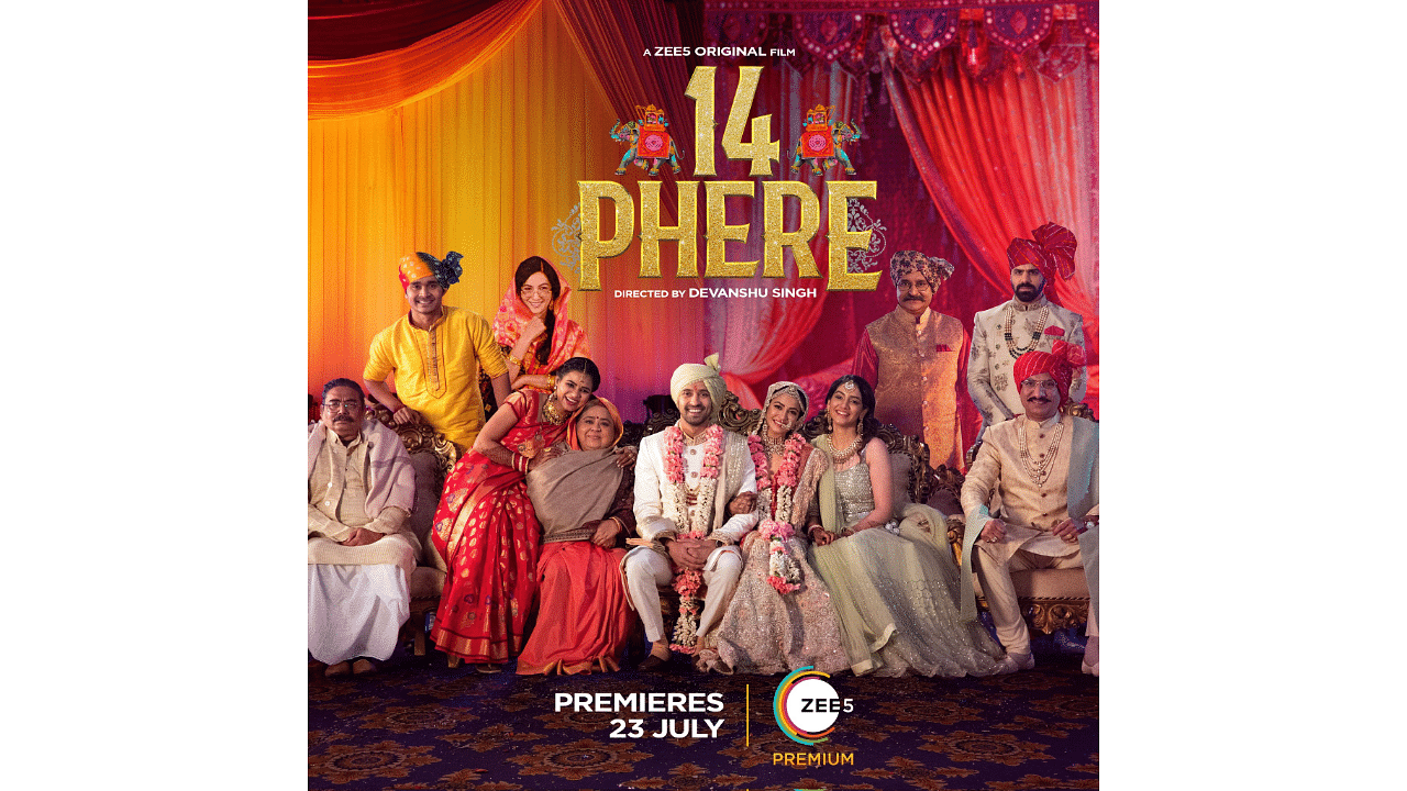 The official poster of '14 Phere'. Credit: Twitter/@KDevanshuSingh