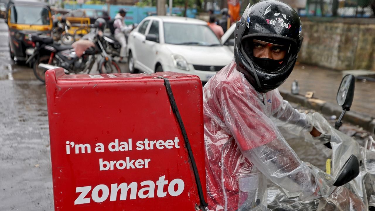 A stellar debut by India's first unicorn Zomato failed to cheer the market. Credit: Reuters File Photo