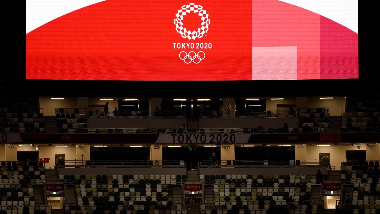 Empty seats in the tribunes ahead of the Olympics opening ceremony. Credit: AFP Photo