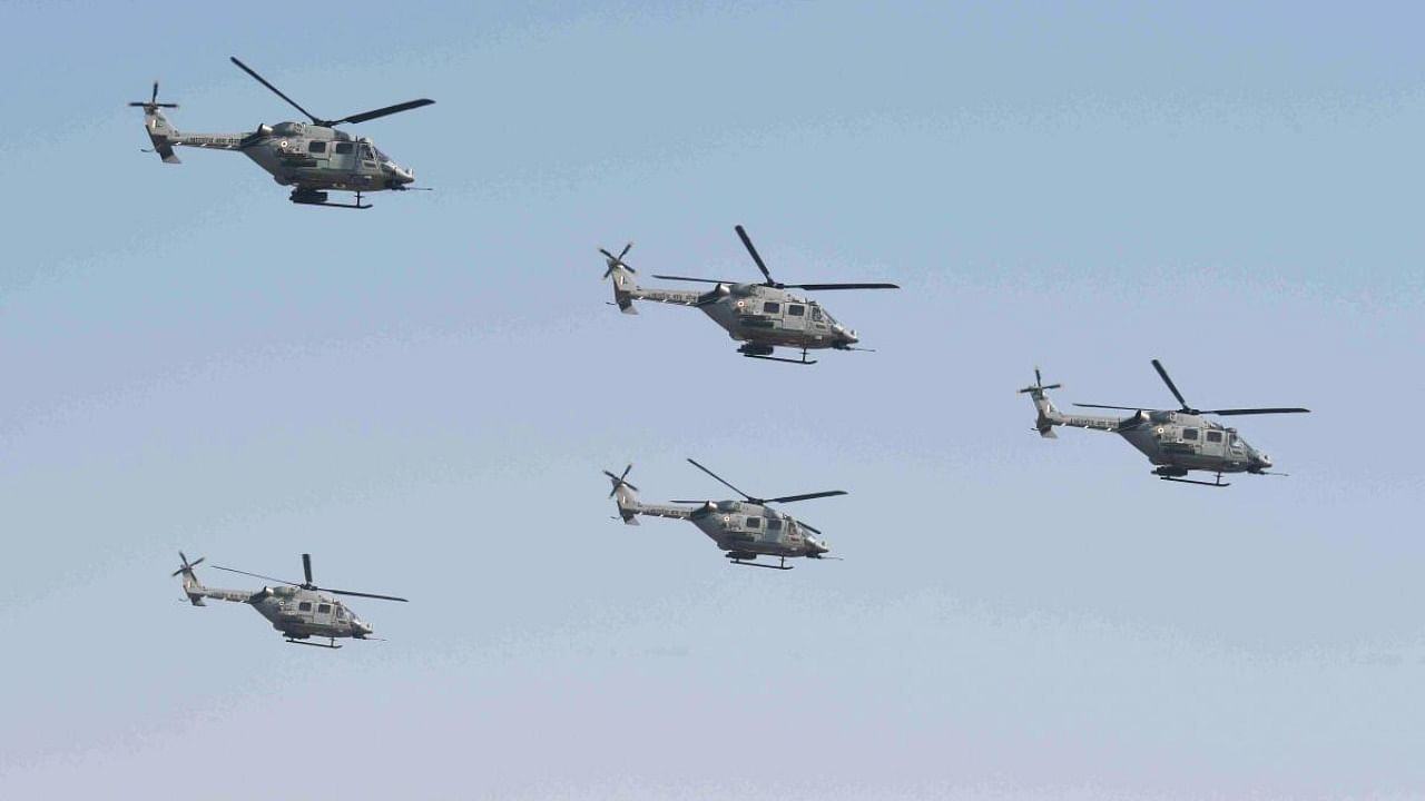 IAF's Apache helicopters. Credit: PTI File Photo