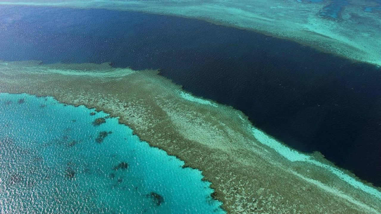 After years of climate-worsened damage to its vibrant corals, Australia's vast Great Barrier Reef could this week be added to UNESCO's list of endangered World Heritage sites, during an online meeting of the 44th session of UNESCO World Heritage Committee which began on July 16, 2021. Credit: AFP File Photo