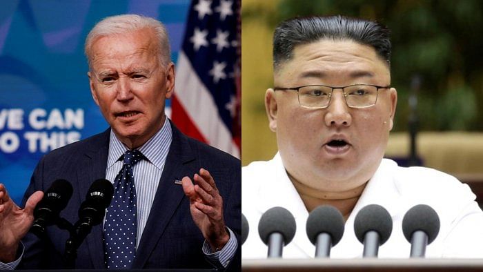 US President Joe Biden (left) and North Korean supreme leader Kim Jong Un. Credit: Reuters Photos