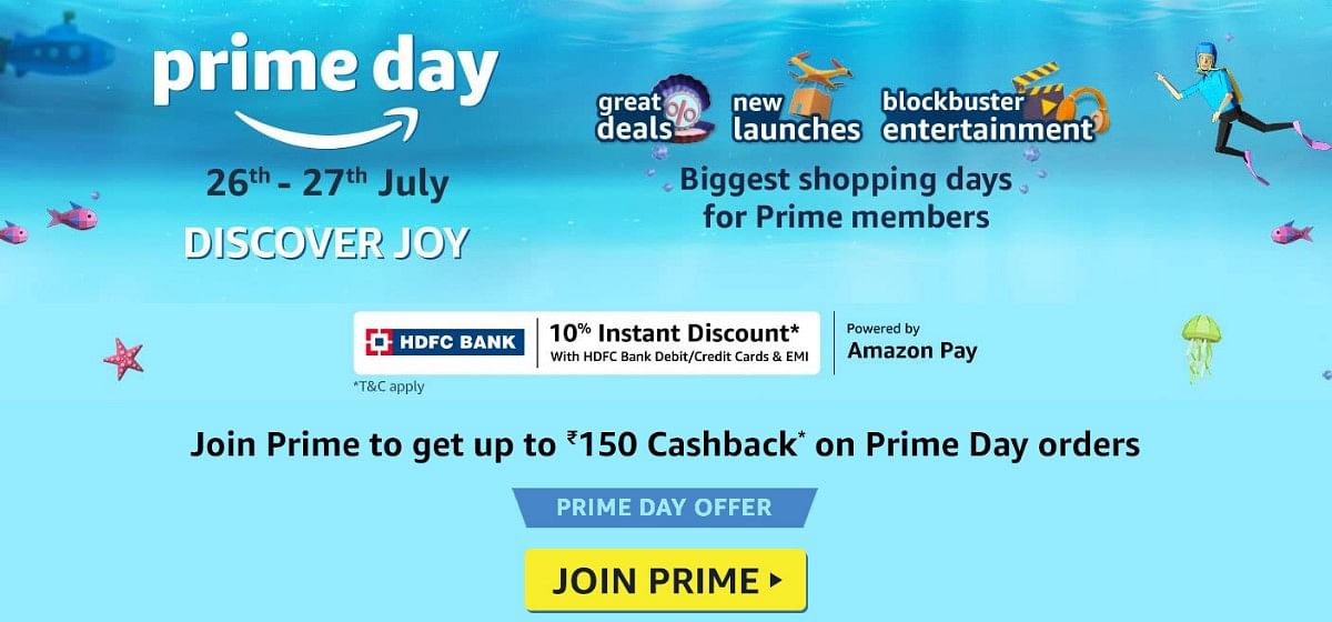 Amazon is offering up to 65 per cent discount on smart TVs during the Prime Day 2021 sale (screen-grab)