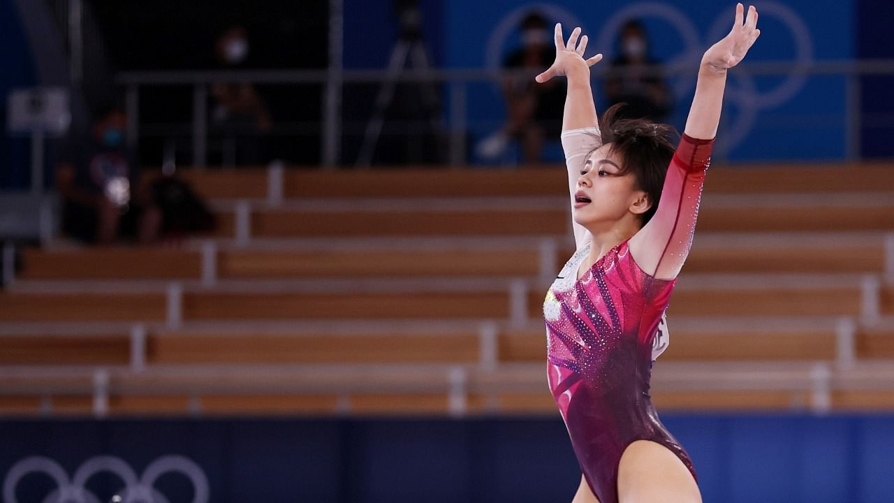Mai Murakami of Japan in action during the floor exercise. Credit: Reuters Photo