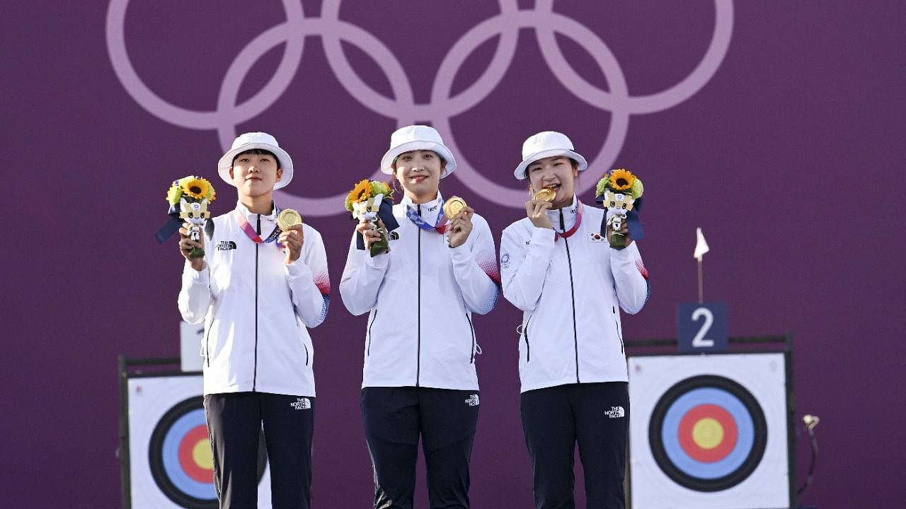 The South Korean women beat the Russian Olympic Committee team 6-0 in a clean sweep, continuing the country's gold medal run. Credit: Reuters Photo