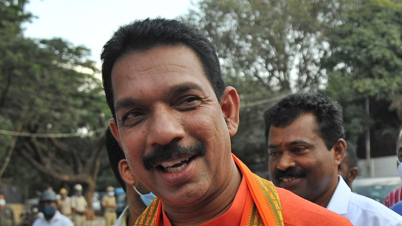 BJP Karnataka chief Nalin Kumar Kateel. Credit: DH File Photo