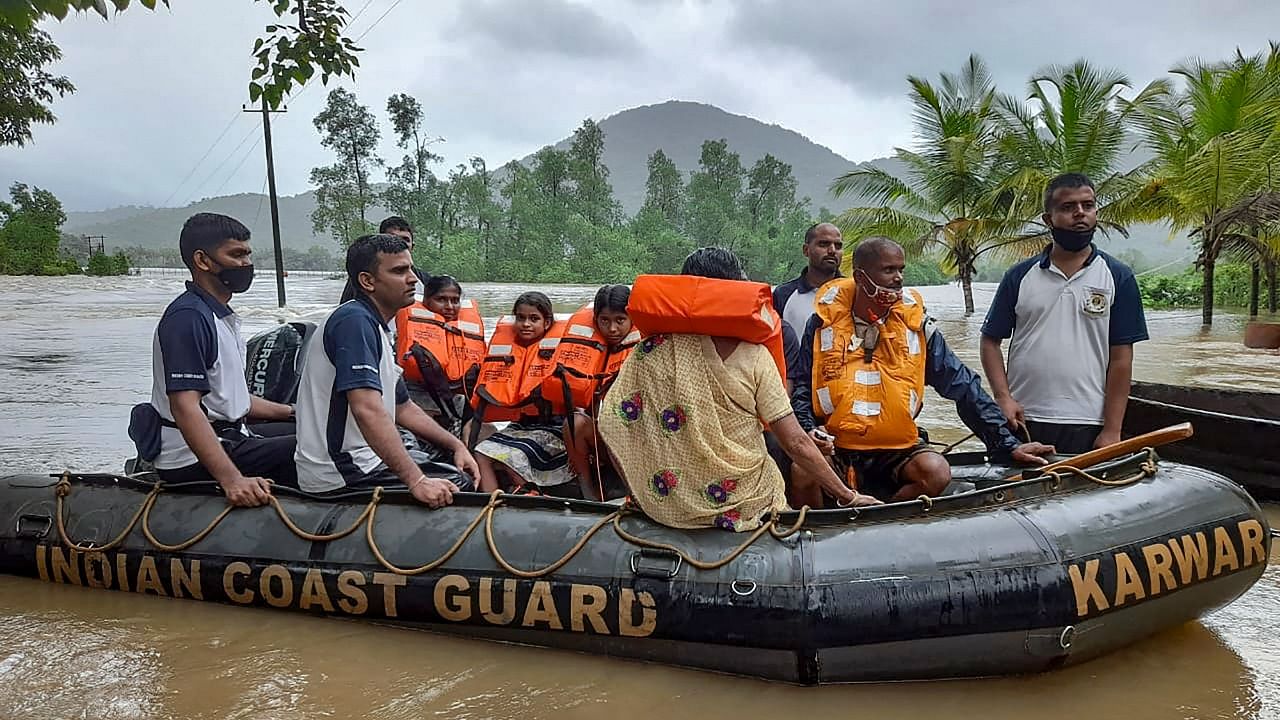 Photo of ICG rescue operation. Credit: PTI Photo