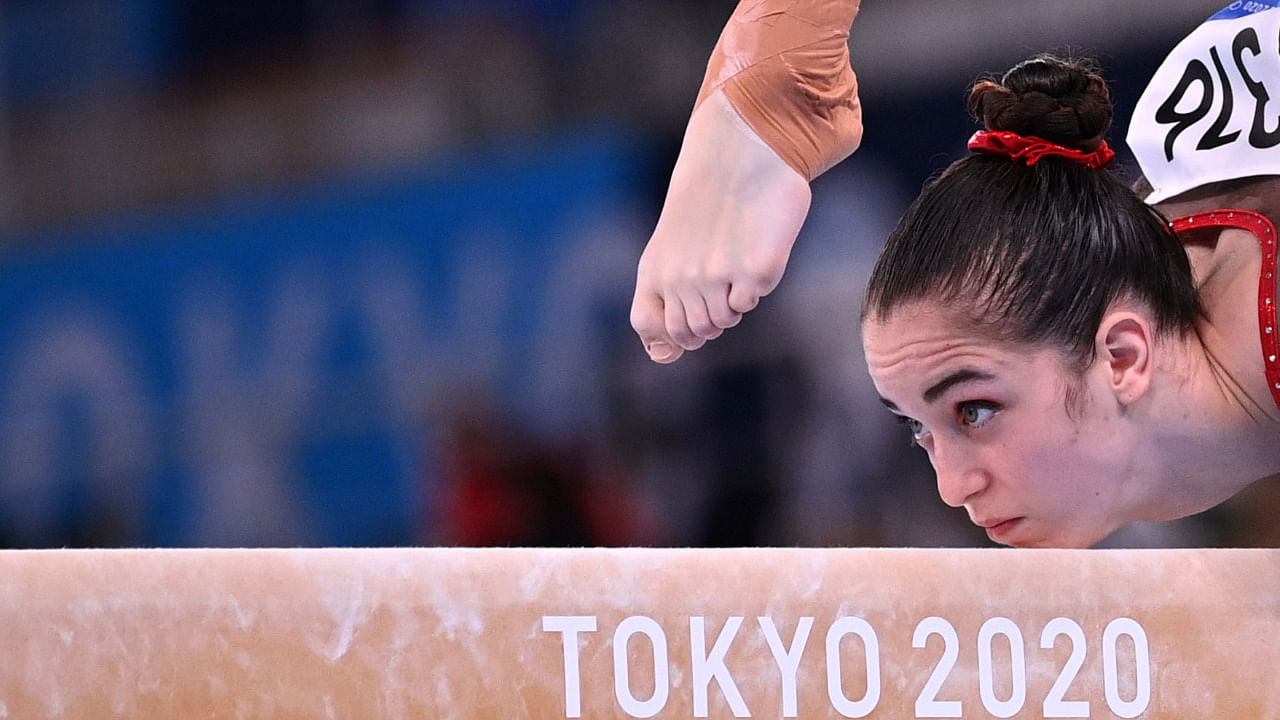 For Canada's Ava Stewart, who turns 16 in September, the Tokyo Olympics marked the first time she has travelled without her parents. Credit: Reuters Photo
