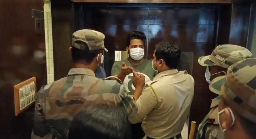 IPAC members put into "house arrest" in a hotel at Agartala, Tripura. Credit: IPAC