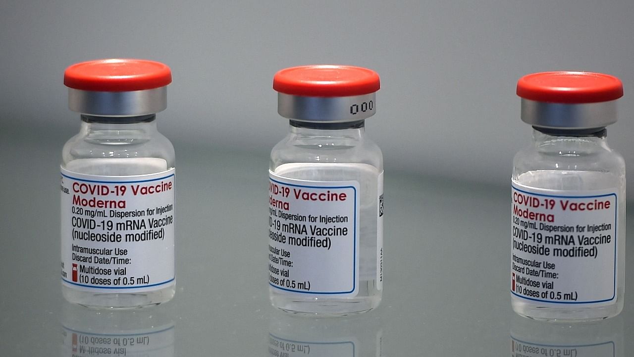 Vials of the Moderna Covid-19 vaccine. Credit: AFP Photo