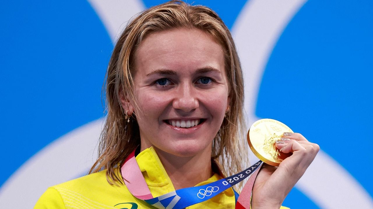 Gold medallist Australia's Ariarne Titmus. Credit: AFP Photo