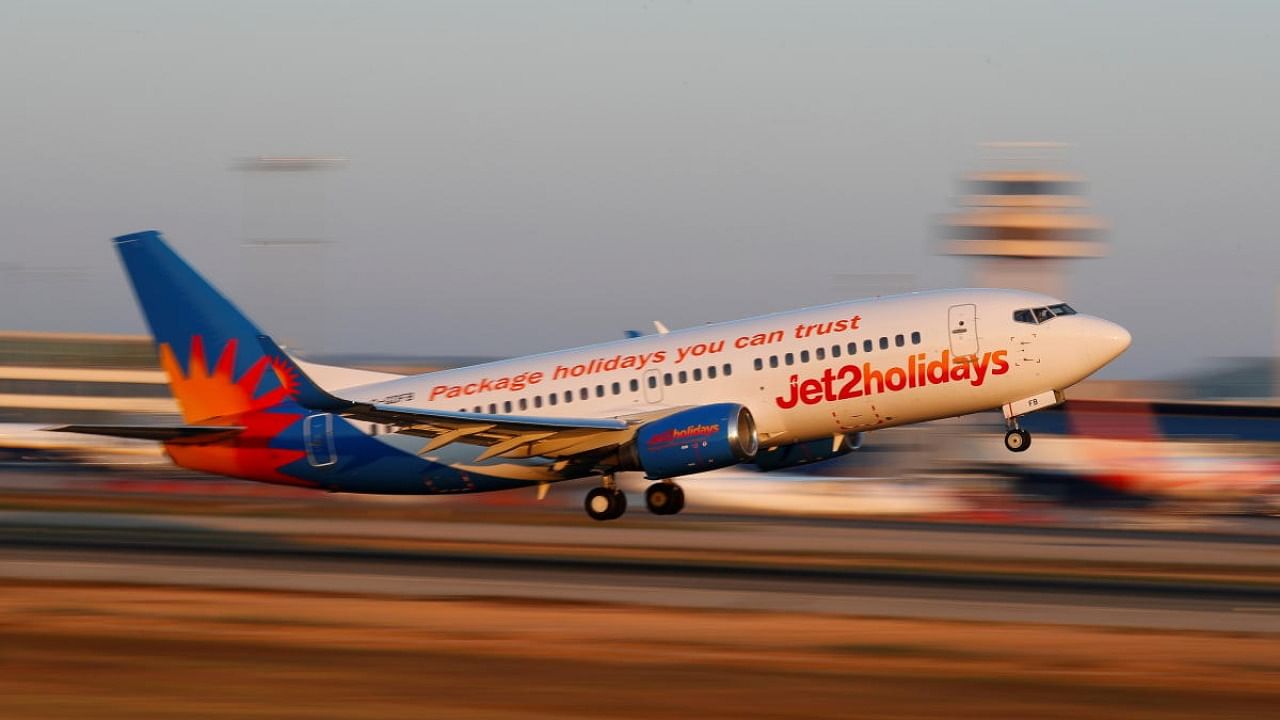 A Jet2 airplane takes off from the airport in Palma de Mallorca. Credit: Reuters Photo