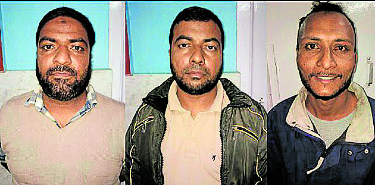 Isaac Khan, Rafique Khan and Nasir, the accused. Credit: special arrangement