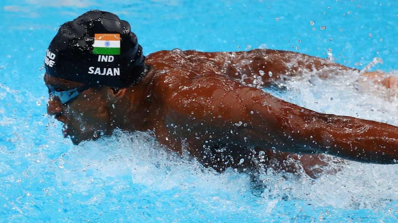 Swimmer Sajan Prakash. Credit: Reuters Photo
