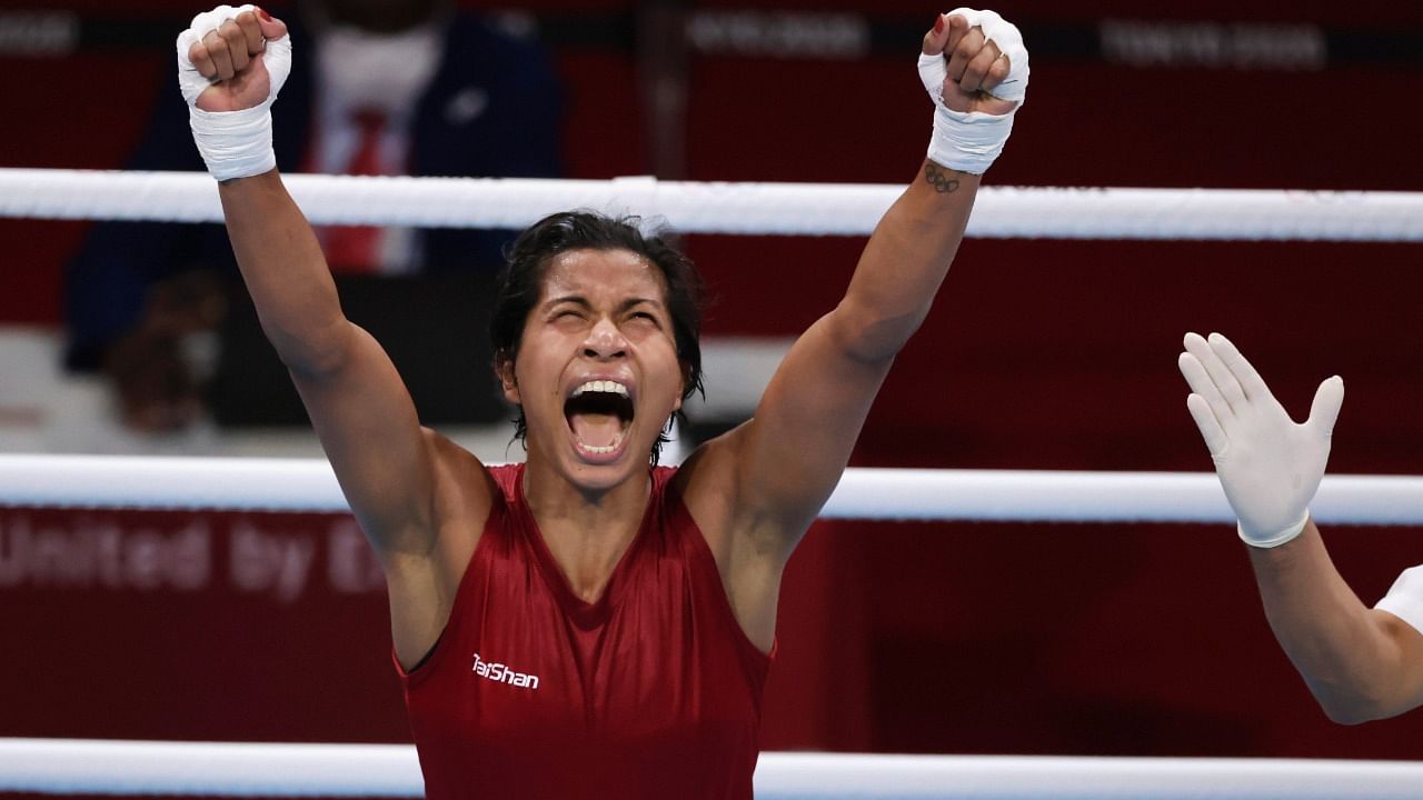 Indian boxer Lovlina Borgohain. Credit: Reuters Photo