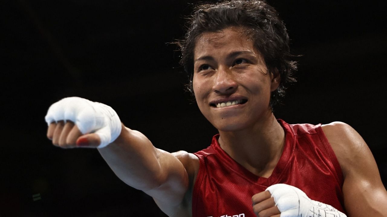 Boxer Lovlina Borgohain at Tokyo Olympics. Credit: AFP Photo