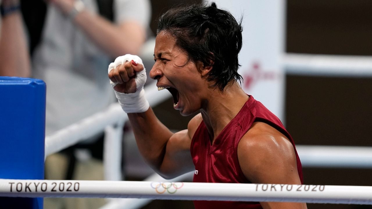 Borgohain reacts after defeating Nien-Chin Chen. Credit: AP Photo