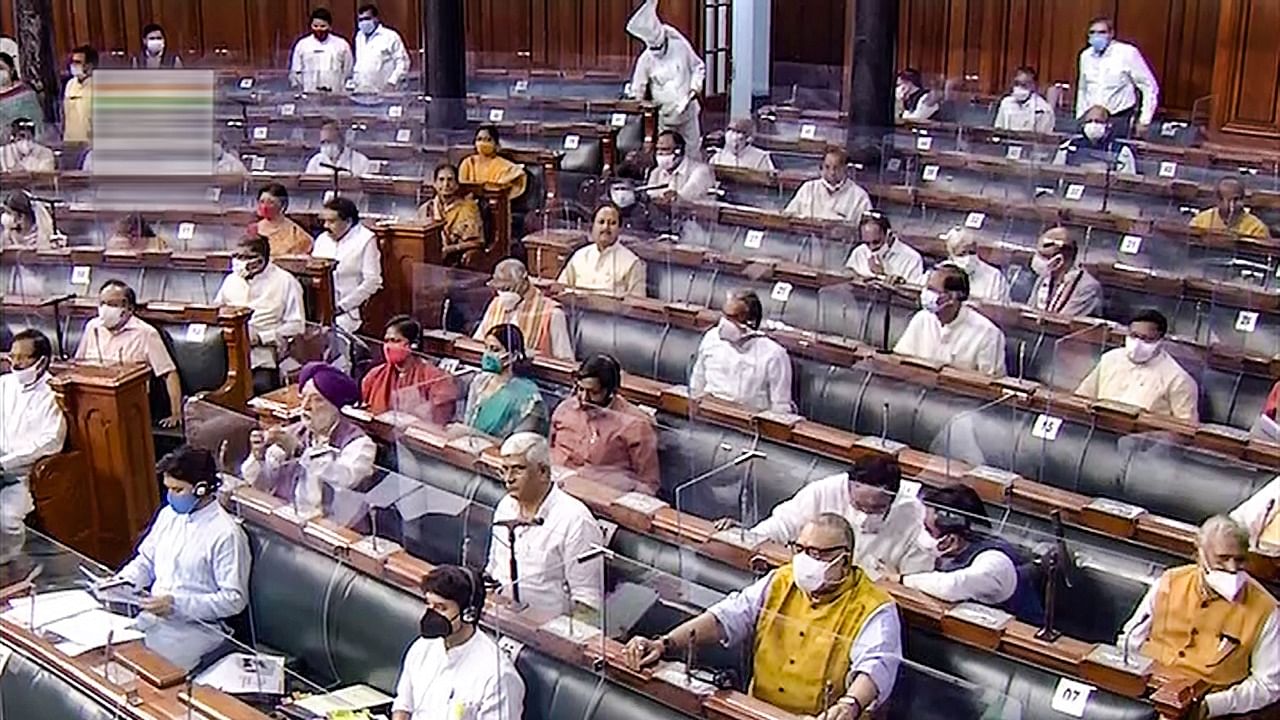 Parliamentarians in the Lok Sabha during the Monsoon Session. Credit: PTI Photo